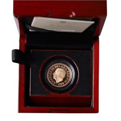 King Charles III 2025 'St George and The Dragon' rose gold proof full sovereign coin, from an edition of 2025, cased and boxed with certificate