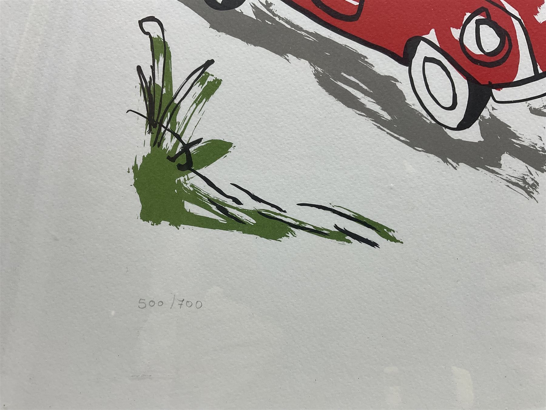 Javier Mariscal (Spanish 1950-): Cobi in Barcelona, set of three limited edition serigraphs embossed with signature and numbered 568, 500 and 581/700 in pencil max 50cm x 60cm 
Notes: Commissioned by SEAT in 1989 on the occasion of the Barcelona 1992 Olympic Games.