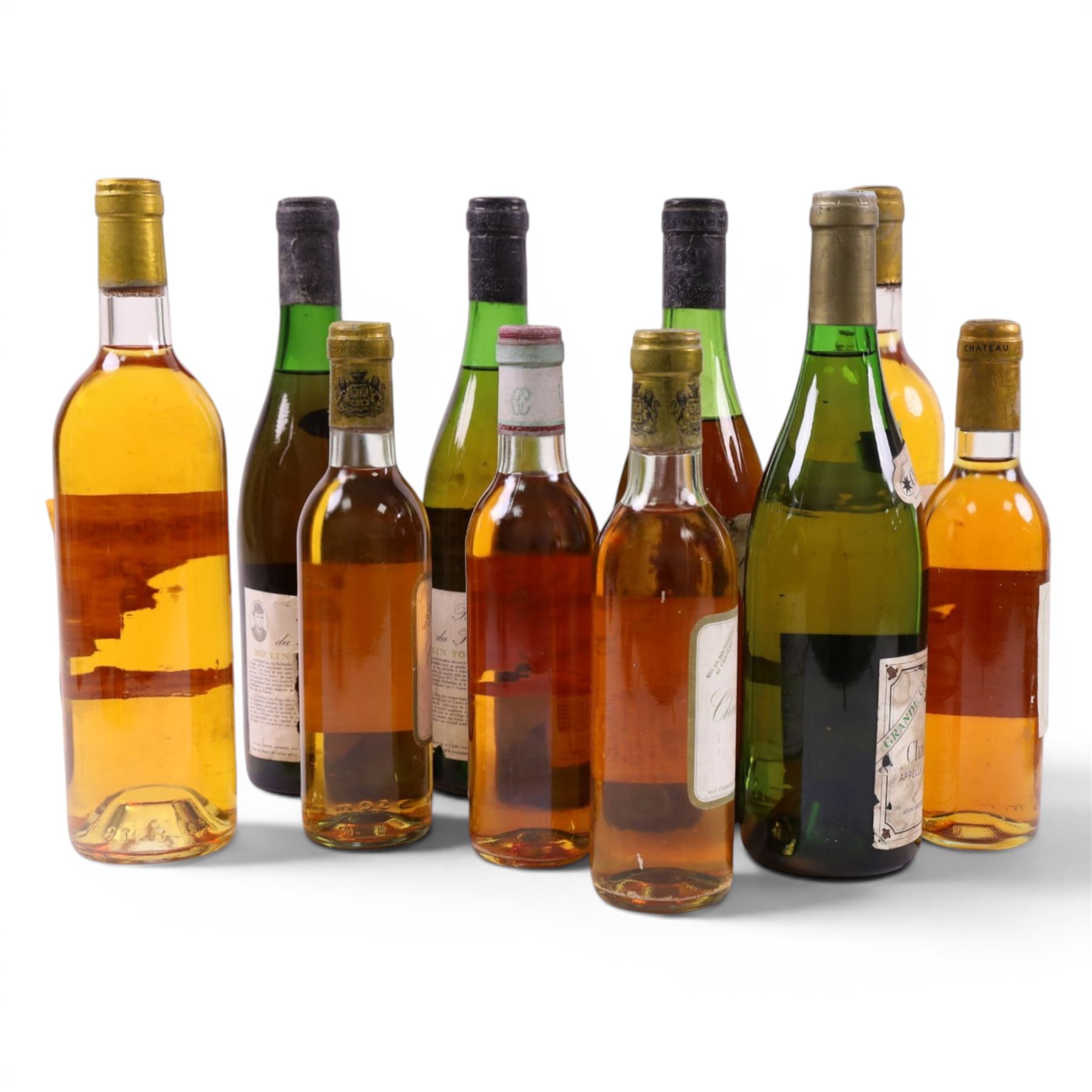 Mixed wine; including Chateau Lafaurie Peyraguey 1982 Sauternes, Moulin Touchais Anjou, etc, various contents and proof