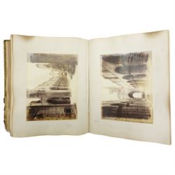 Early 20th century photograph album and contents of approximately 200 photographs and postcards including Alexandra Palace, Isle of Wight, views of Belgaum, India 1917, Palestine and Syria 1917-1919 etc, number of military glass slides and loose photographs