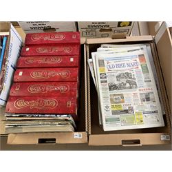 Large collection of motorcycle and motoring magazines, to include Classic Bike in eleven folders, Motorcyle Sport, Old Bike Mart Newspapers etc, in thirteen boxes 