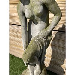Cast stone garden statue figure - THIS LOT IS TO BE COLLECTED BY APPOINTMENT FROM DUGGLEBY STORAGE, GREAT HILL, EASTFIELD, SCARBOROUGH, YO11 3TX