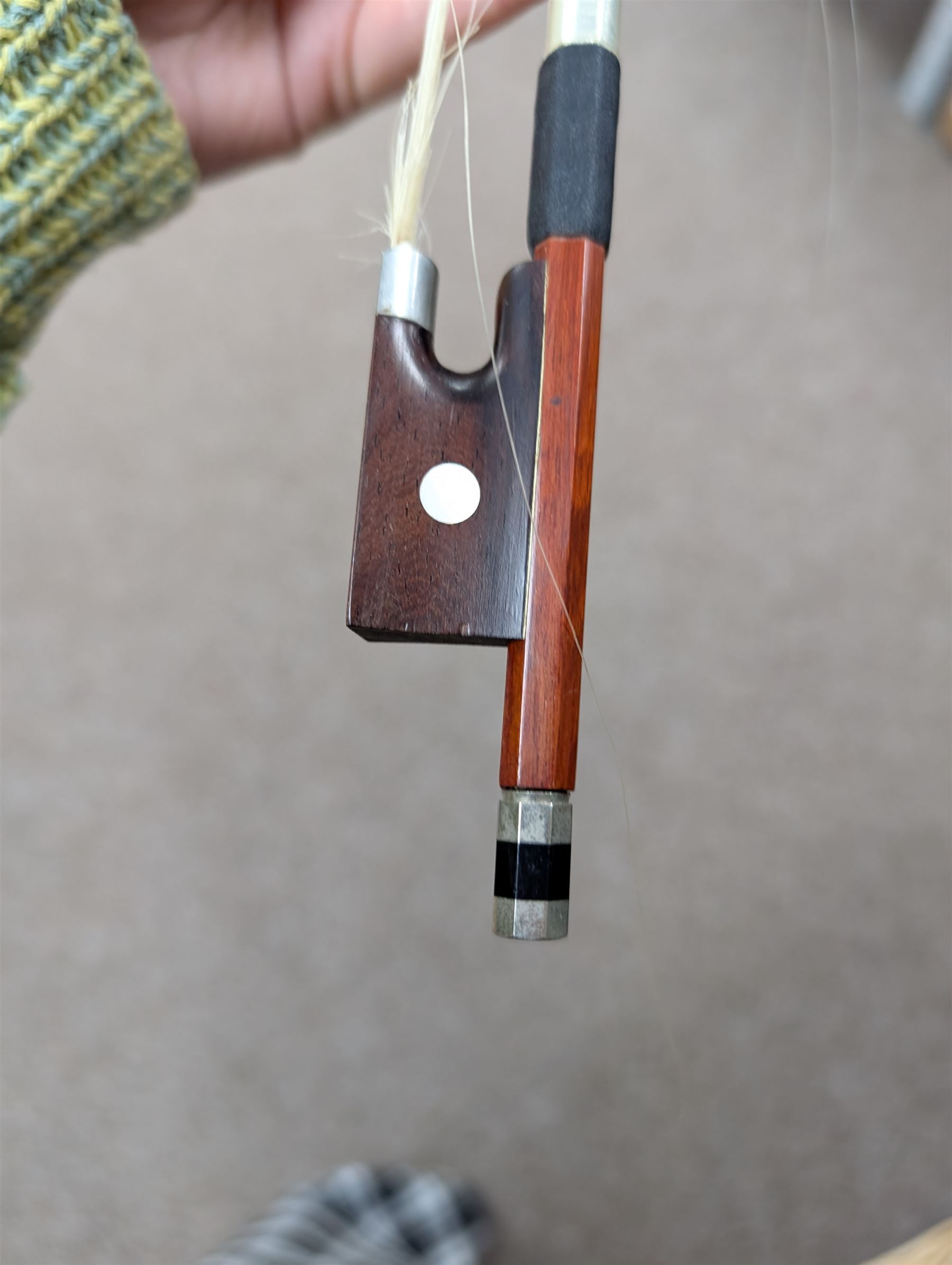 Violin and bow in fitted case