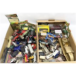 Quantity of boxed and loose die-cast models, to include Corgi Classics, Corgi Steady Eddie, Matchbox etc in two boxes