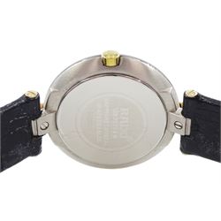 Rado Diastar ceramic wristwatch, Ref. 129.0301.3, on ceramic bracelet, boxed and a Rado Jubilé wristwatch, Ref. 129.3577.4N, diamond set dial, on original black leather strap with buckle, boxed with papers and guarantee dated 1990
