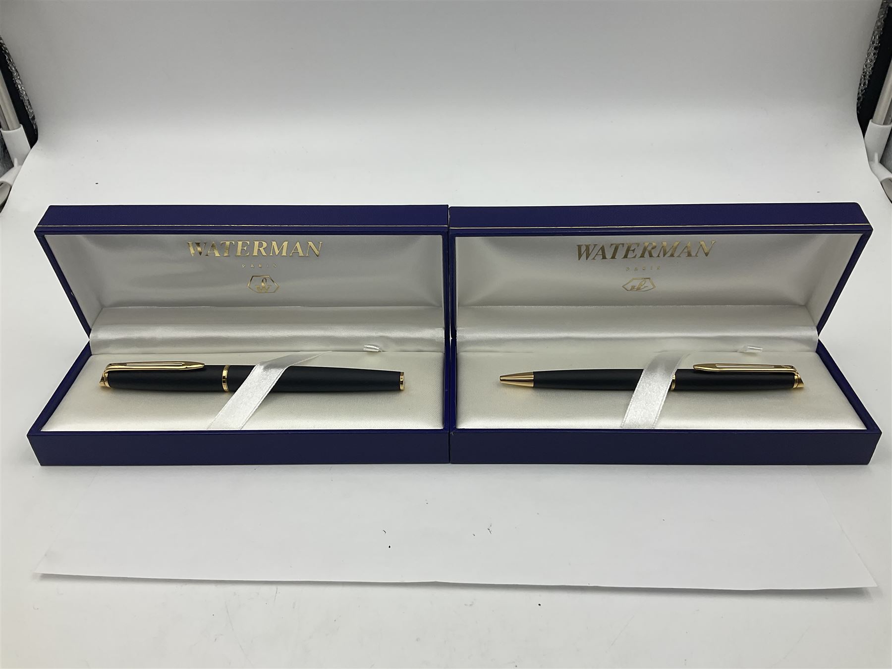 Waterman Hemisphere fountain pen and matching ballpoint pen, both in presentation boxes