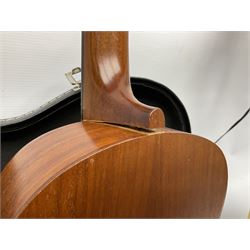 Palmer eight-string mandolin with mahogany back, simulated ivory and mother-of-pearl mounts L67cm; and Mahalo mahogany cased baritone scale ukulele, model no.U320B, L76cm; in hard carrying case (2)