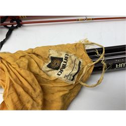 Quantity of fly and sea fishing rods and accessories, to include Shakespeare Boat 210 rod, Daiwa rod and others, and Guang Zhao FLD9000 course fishing reel, Beachmaster 7000FD, Rimfly II amd Penn Super Mariner, tackle etc