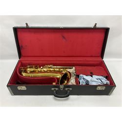 French Henri Selmer 1935 Radio Improved Tenor B flat Saxophone No 20344, with a velvet lined hard case
One of only 550 produced in that year