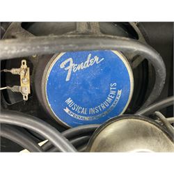 Aria Sinsonido mahogany electric travel guitar, serial no.0502385 L86cm; in original gig bag with earphones and GM11 Minituner; together with Fender Sidekick Reverb 25 amplifier and Marshall MG Series 15DFX amplifier (3)