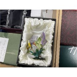 Juliana Treasure trinket, together with Stuart Crystal Redhouse Collection wine glasses, other glasses and flatware, in two boxes