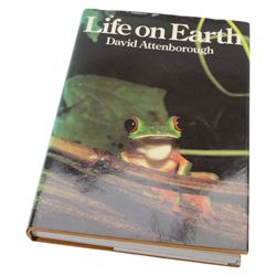 Attenborough, David; Life on Earth, Collins, London 1979 first edition hardback, together with A Life on Our Plant and Living Planet all with David Attenborough signatures 
