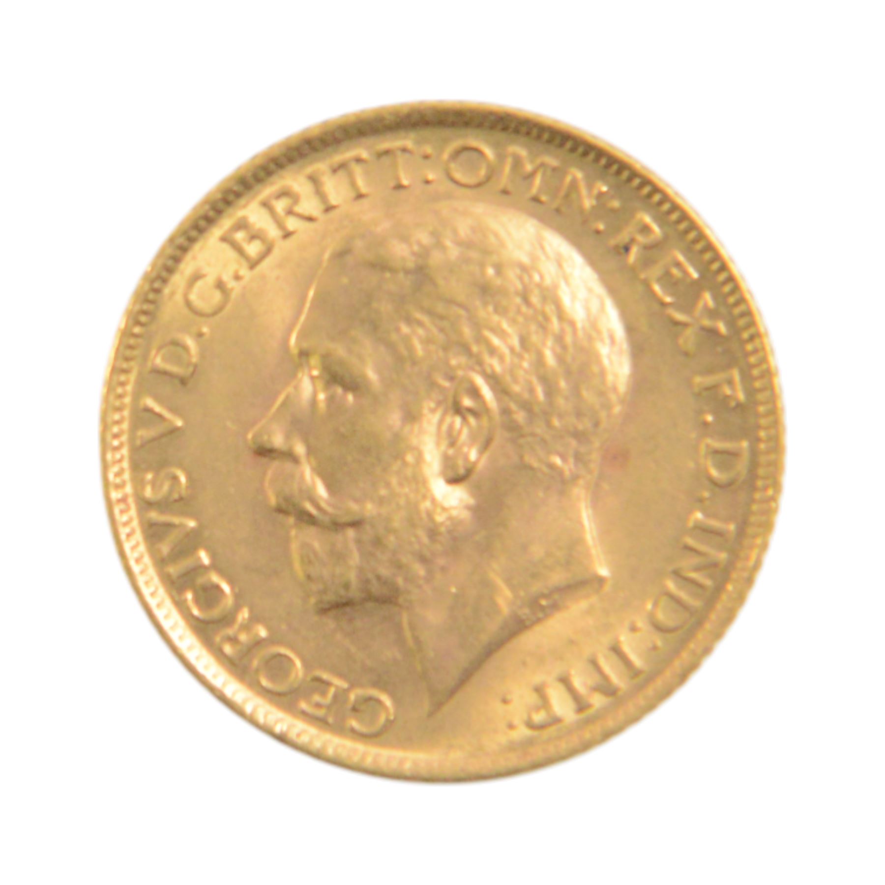 King George V 1912 gold full sovereign coin