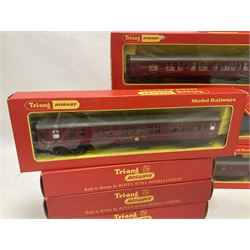 Various makers ‘00’ gauge - twenty three passenger coaches to include buffet cars, sleeping cars, utility van, Pullman coaches etc; mostly Hornby/Tri-Ang boxed (23) 