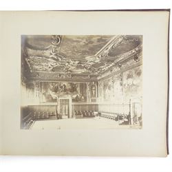 Late 19th century volume of Venetian photographs 'Ricordo di Venezia' with seventeen plates by Maya of Venice in original purple and gilt boards