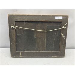 English School (19th century): Cottage by the Lake, oil on panel unsigned 21cm x 31cm