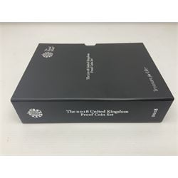 The Royal Mint United Kingdom 2018 proof coin set collector edition, cased with certificate