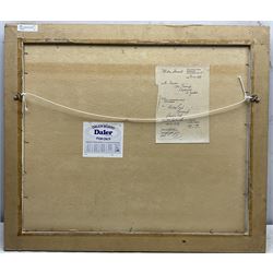 Walter Cecil Horsnell (British 1911-1997): 'Bridge End Ramsgill' Yorkshire Dales, oil on artist's board signed, titled and dated 1979 on original receipt verso 48cm x 58cm