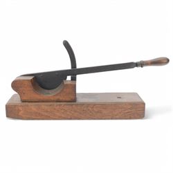 Early 20th century wooden baguette cutter, H33cm, W57cm