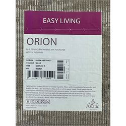 Contemporary abstract rug in blue and grey shades 