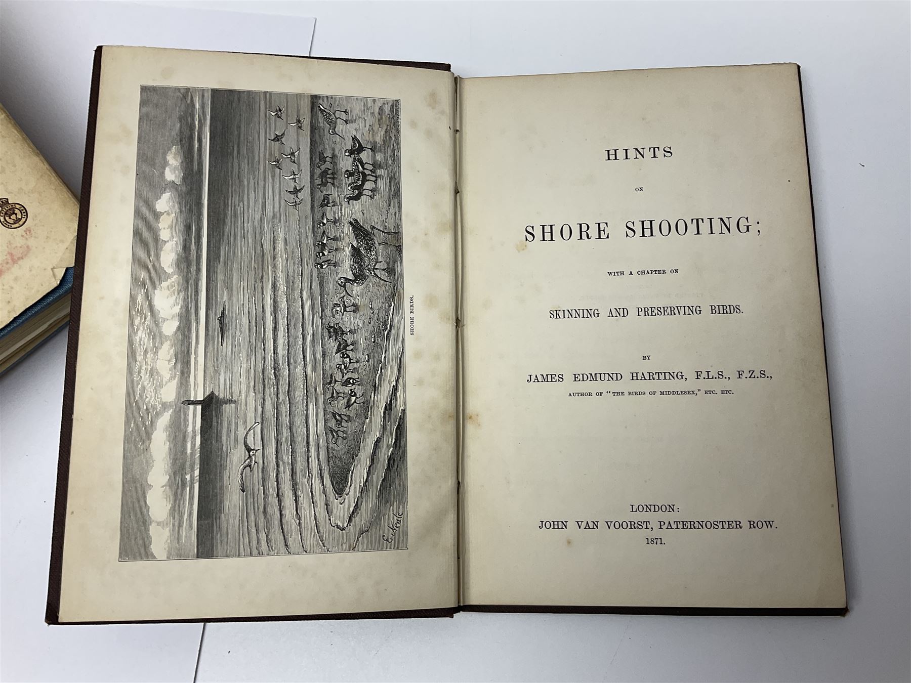 Hawker Lt. Col. P.: Instructions to Young Sportsmen in all that Relates to Guns and Shooting. 1833 7th edition. Re-bound in green cloth; Harting James Edmund: Hints on Shore Shooting.1871; Army Field Service Pocket Book. 1938. Contains numerous bound pamphlets; Ferrar Major M.L.: Officers of The Green Howards. 1920; Blake George: Mountain & Flood - History of the 52nd Lowland Division. 1950; and XV International Brigade. 1975 (6)