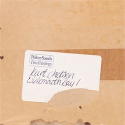 Kurt Jackson (British 1961-): 'Widemouth Bay I', mixed media signed and dated May '88, titled on label verso 35cm x 46cm 
Provenance: with Pelter Sands Fine Paintings, label verso