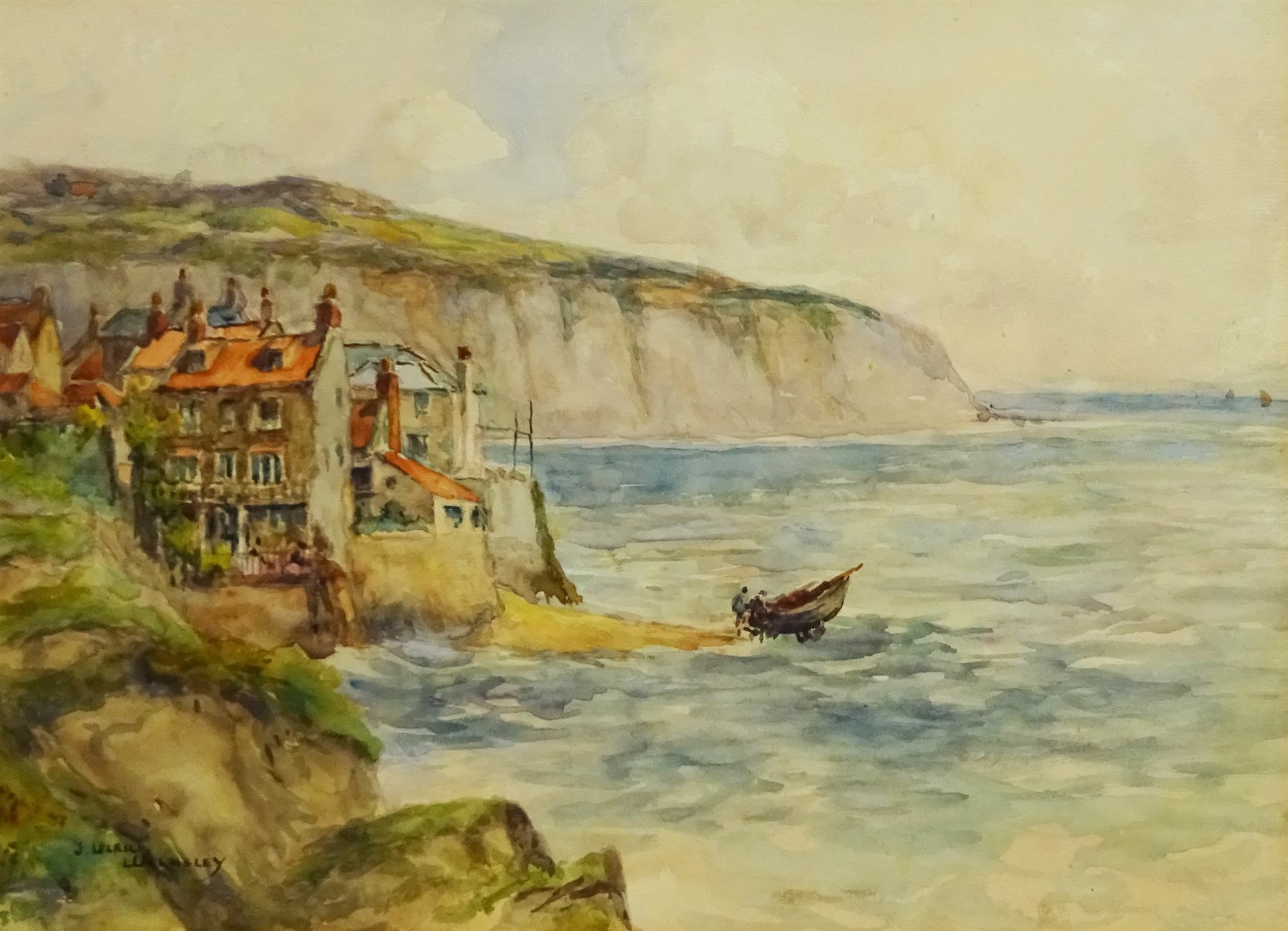 James Ulric Walmsley (British 1860-1954): Robin Hoods Bay, watercolour signed 28cm x 38cm  

