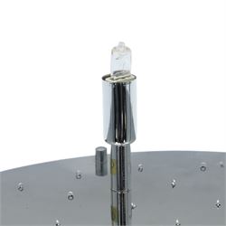 Schuller Valencia contemporary mirrored glass pendant ceiling light, with internal crystal-style droplet pendants