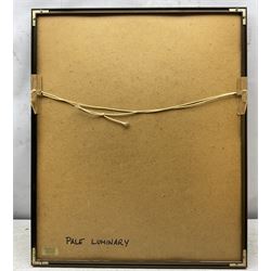 David Hazelwood (British 1932-1994): 'Pale Luminary', mixed media collage signed and dated '90, titled verso 34cm x 28cm 