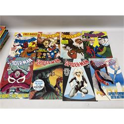 Spider-Man comics (1982-1985) nos 500-527, 529-535, 537-552, 579-602, 604-614, 620-626, and 628-631 (97)