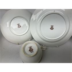 Shore & Coggins Longton tea wares to include teacups, saucers and bowls etc together with a Wedgwood Frances tea pot