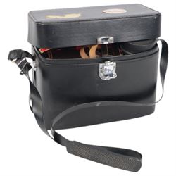 Leica M3 rangefinder camera body serial no. 837014 in Leitz case, with two Ernst Leitz GmbH Wetzlar lenses, comprising a Summarit f=5cm 1:15 lens serial no. 1515167 and a Hektor f=13.5cm 1:4.5 serial no. 1313114, both with lens covers, a Leica Meter in original box and other accessories all in carry case