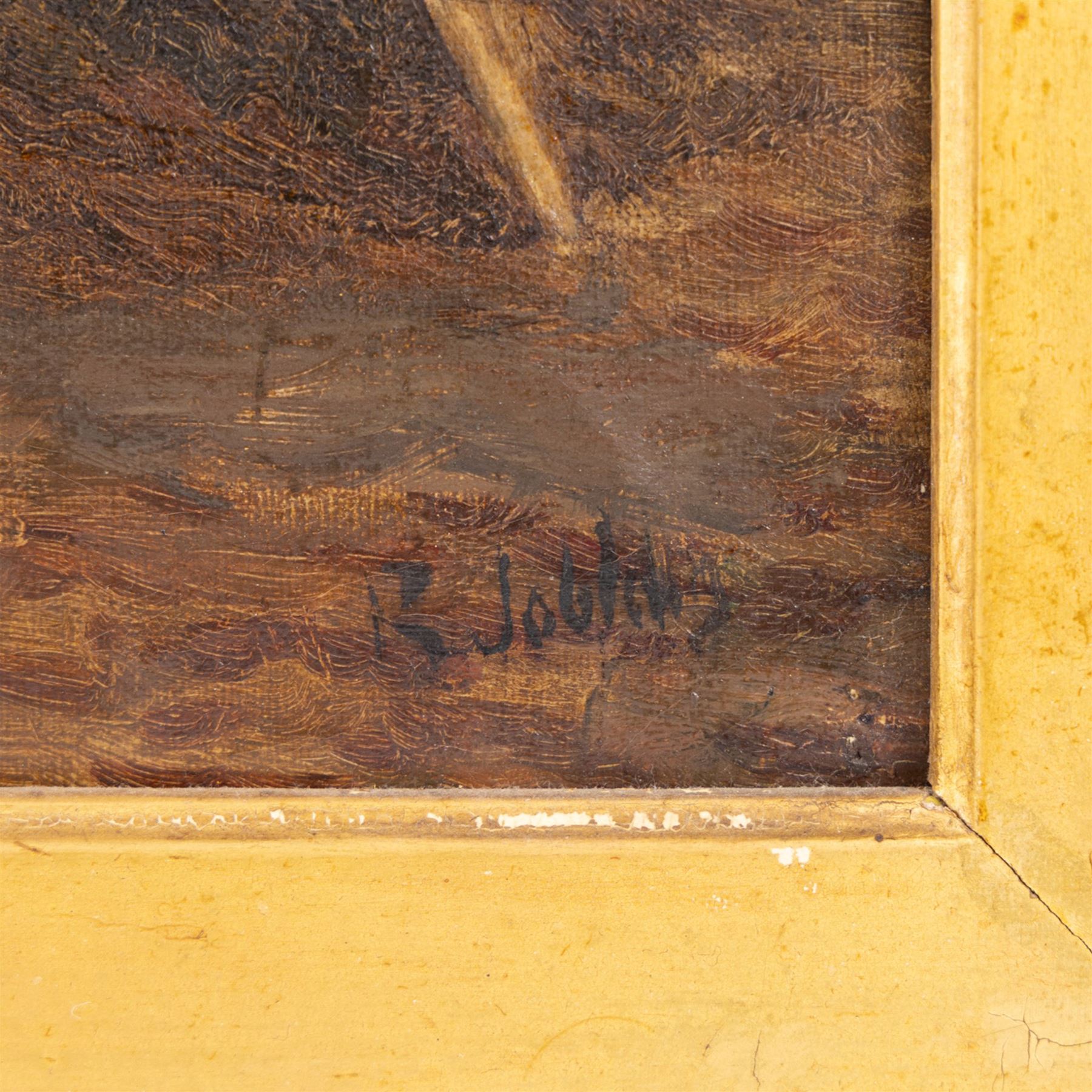 Robert Jobling (Staithes Group 1841-1923): 'Waiting for the Boats', oil on canvas signed 74cm x 44cm