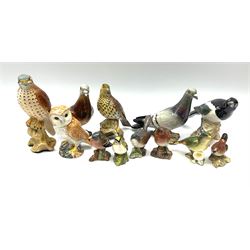 Collection of Beswick figures, to include wren model no 993, Greenfinch model no 2105, Robin model no 980, whitethroat model no 2106, stonechat model no 2274, chaffinch no 991, magpie model no 2305, etc.