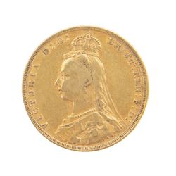 Queen Victoria 1892 gold full sovereign coin