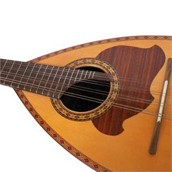 Antoria bowl-back mandolin, in soft carry case, L63cm