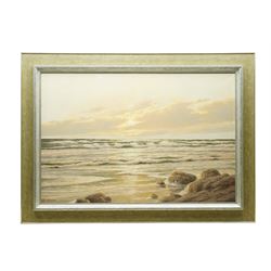 Otto Neutschmann (German 1902-1985): Sunset Seascape, oil on canvas signed 60cm x 90cm