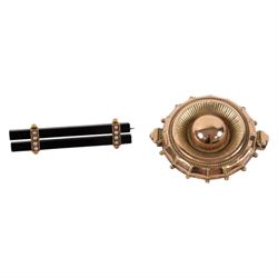 9ct gold Victorian mourning brooch, stamped 9ct, jet and seed pearl brooch, 12ctct gold garnet and pearl hairwork brooch and a silver garnet cross