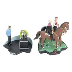 Twelve limited edition Applause Star Trek resin figures, including Star Trek Generations 'Captain Kirk meets Captain Pickard' figure, all with certificates of authenticity
