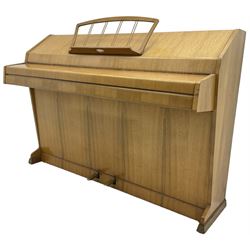 Evestaff - 'Minipiano' mid-20th century walnut cased piano, iron framed and overstrung movment