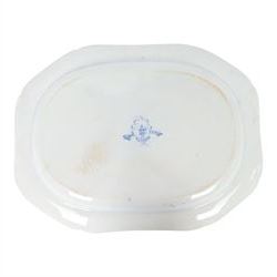 Early 19th century Spode blue and white transfer printed pottery meat plate, decorated in the Bridge of Lucano pattern, circa 1810-1820, with printed and impressed marks beneath, L42cm