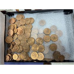 Great British and World coins, including small number of pre 1920 silver coins, pre-decimal coinage, commemorative crowns, Britain's first decimal coins sets in blue wallets, Swiss francs etc