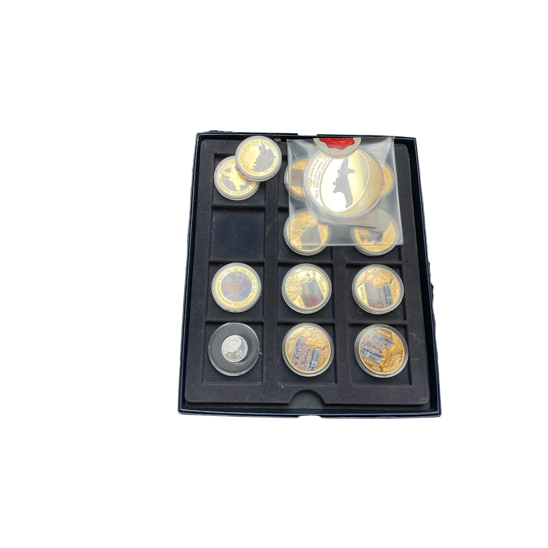 Commemorative and other coinage, including Great British pre-decimal pennies and other denominations, Bailiwick of Guernsey round fifty pence coins etc