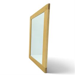 Contemporary oak mirror, rectangular frame