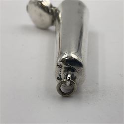 Two cheroot holders, one example with 9ct gold collar, together with two Victorian silver cheroot holder cases, both of typical form, one with personal engraving to cover, hallmarked Sampson Mordan & Co, London 1896