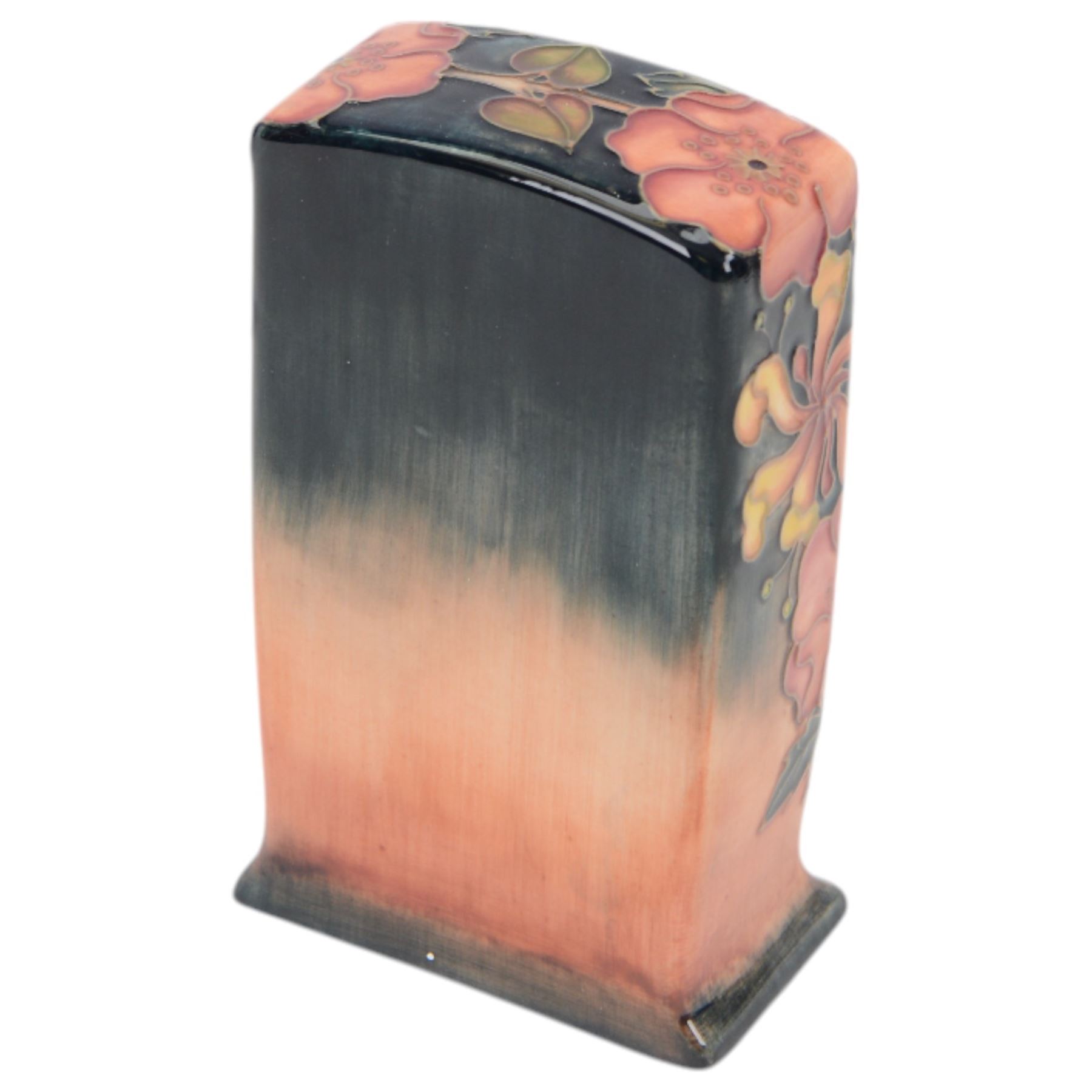 Moorcroft clock in Paradise Found pattern, with impressed mark beneath H15cm