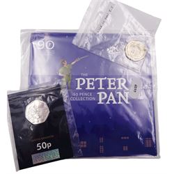 Queen Elizabeth II mostly commemorative coinage including Isle of Man 2019 'The Peter Pan fifty pence collection', United Kingdom 2019 'Paddington' fifty pence coin etc. 