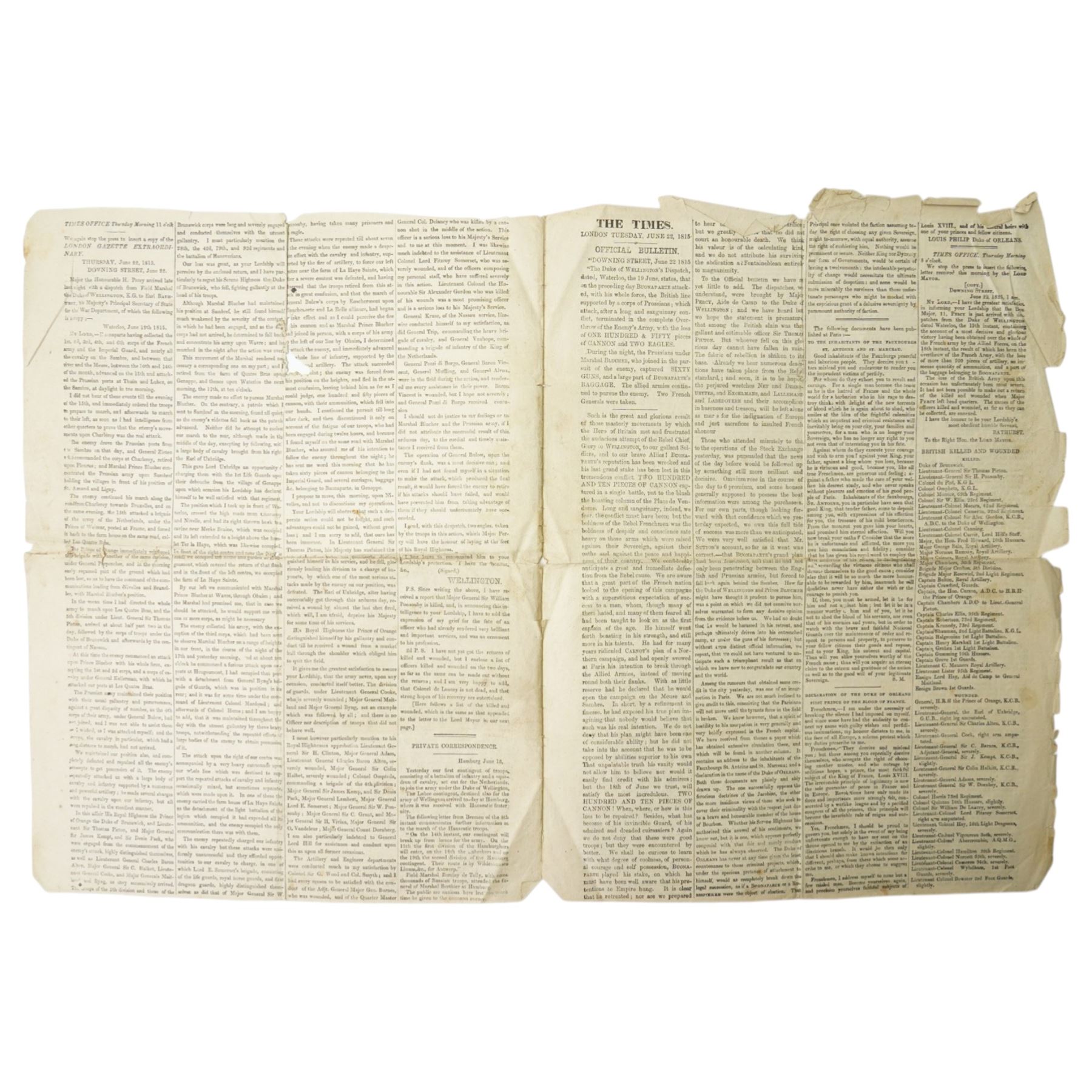 Collection of 18th and 19th century newspapers including Kentish Gazette 1773, five copies of The London Chronicle 1758-1762, Morning Chronicle 1779 and various others and a copy of American Rail-Road Journal 1832 (21)