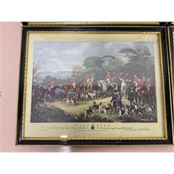 After Thomas Lupton (British 19th century); 'The Meet at Blagdon' and three others, set four colour prints