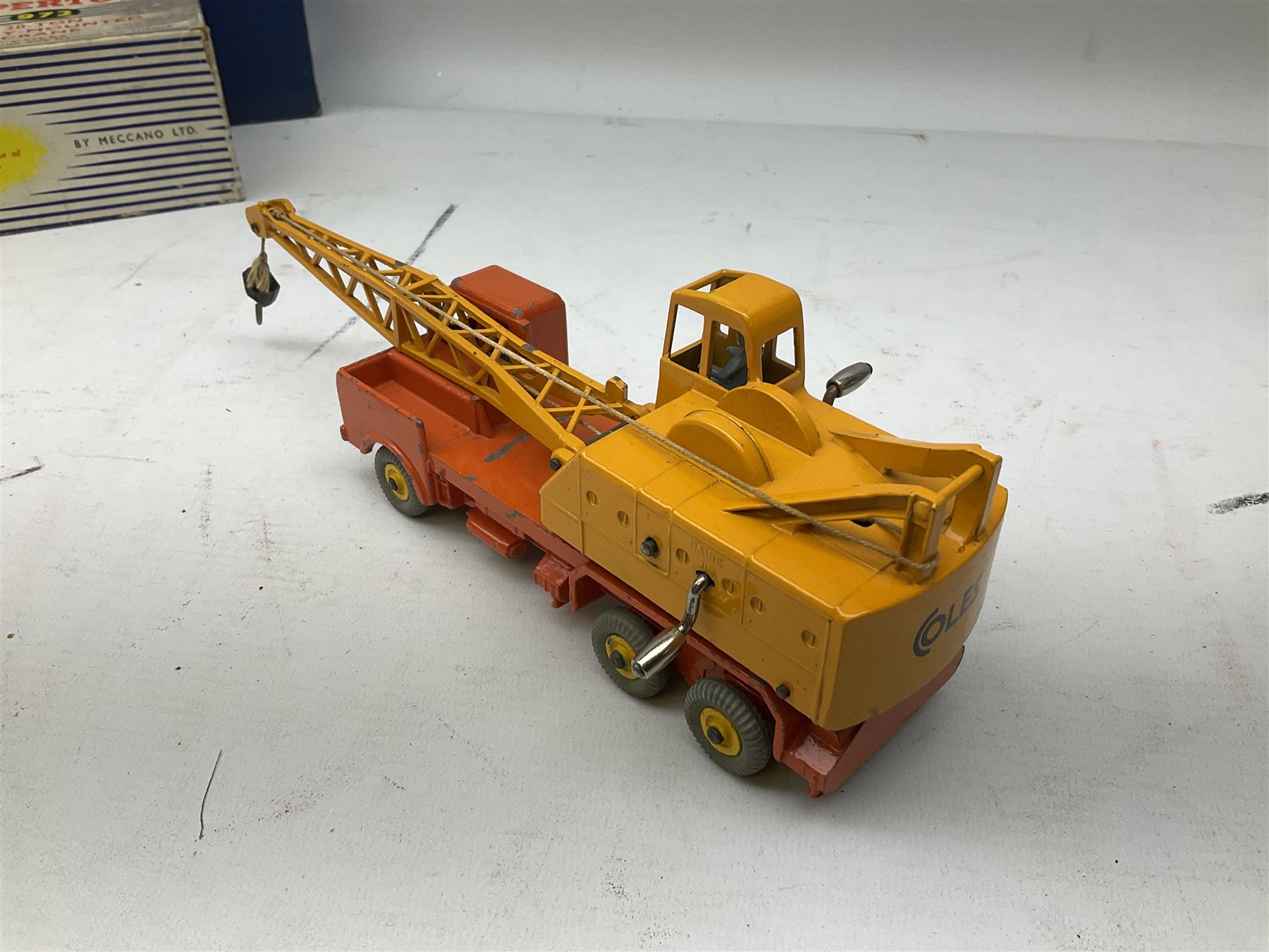 Dinky - Supertoys 20-Ton Lorry mounted Crane 'Coles' No.972; boxed; French made Miniature Road Sign Set No.41; boxed; and seven unboxed small die-cast models (9)